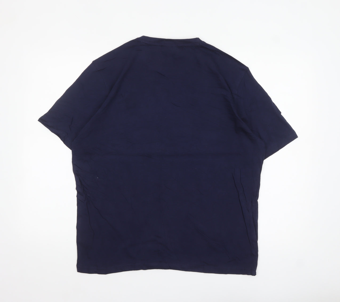Fila Men's Navy Blue Crew Neck Cotton T-Shirt L