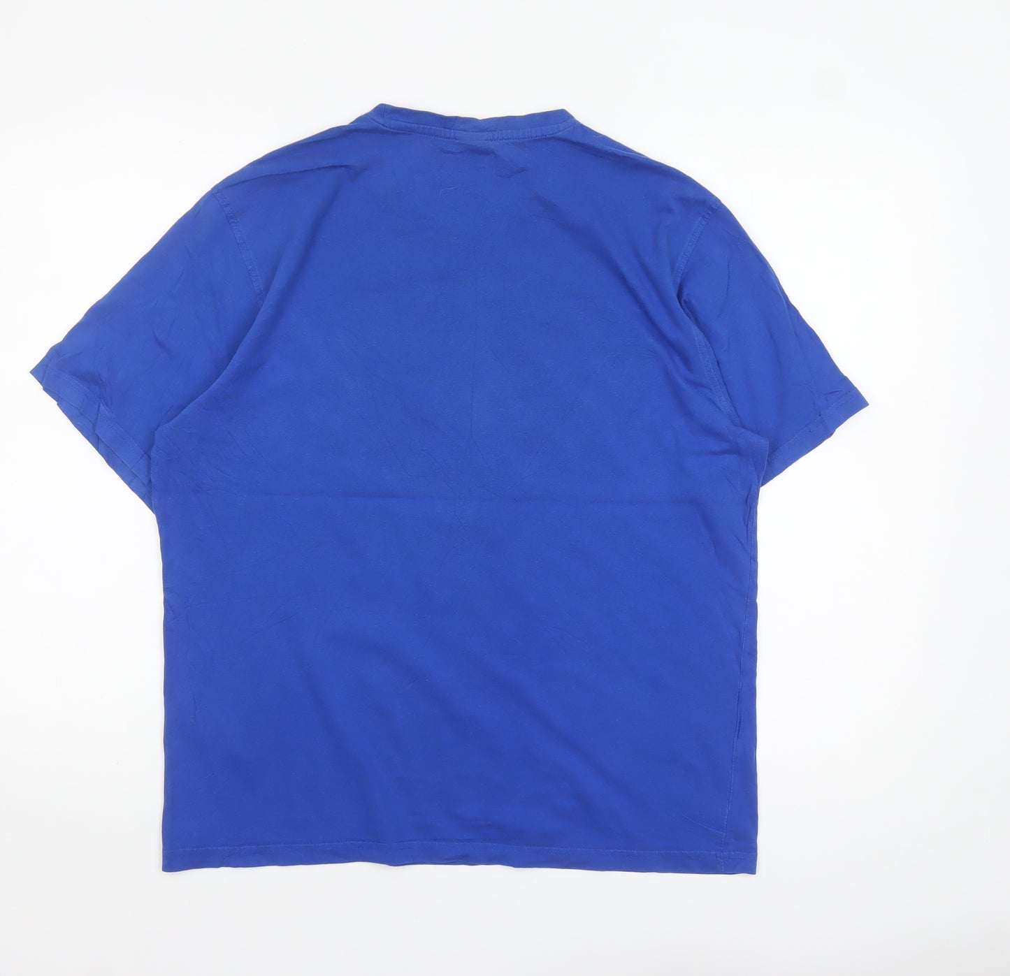 George Men’s Blue Superman Logo T-Shirt Medium Crew Neck Cotton