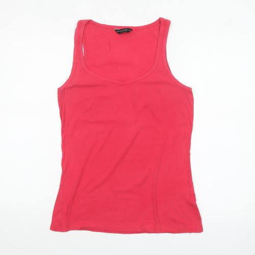 Dorothy Perkins Women’s Pink Cotton V-Neck Tank Top Size 14