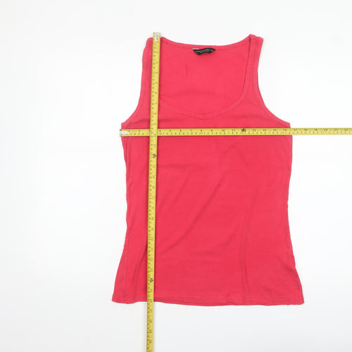 Dorothy Perkins Women’s Pink Cotton V-Neck Tank Top Size 14