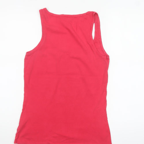Dorothy Perkins Women’s Pink Cotton V-Neck Tank Top Size 14