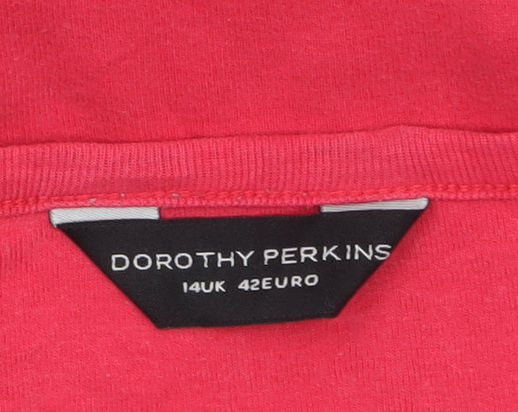 Dorothy Perkins Women’s Pink Cotton V-Neck Tank Top Size 14