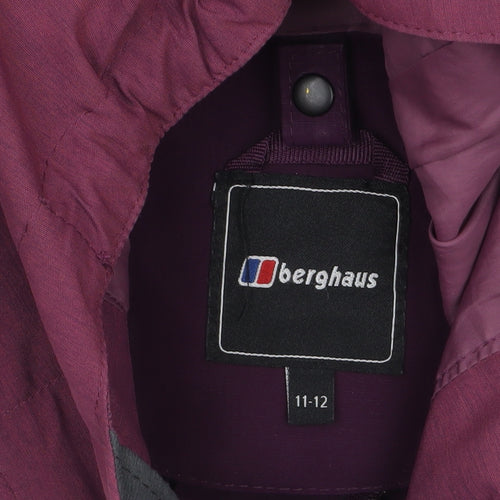 Berghaus Girls Purple Waterproof Hooded Rain Jacket 11-12 Years