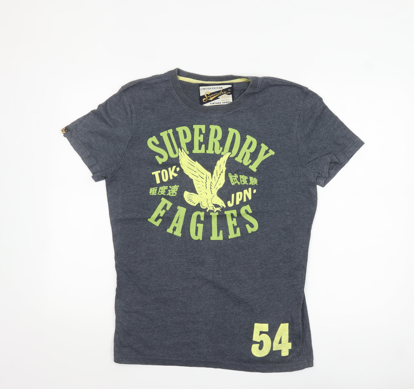 Superdry Men's Grey Eagle Graphic Crew Neck T-Shirt Size M