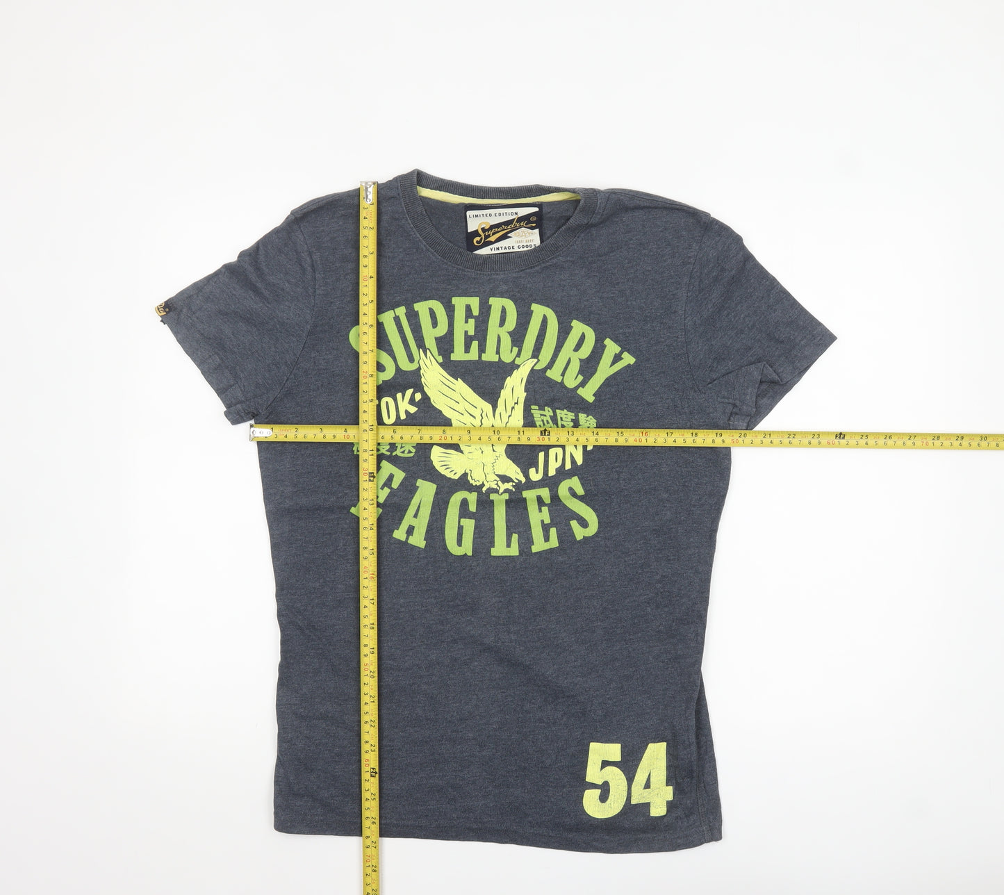 Superdry Men's Grey Eagle Graphic Crew Neck T-Shirt Size M