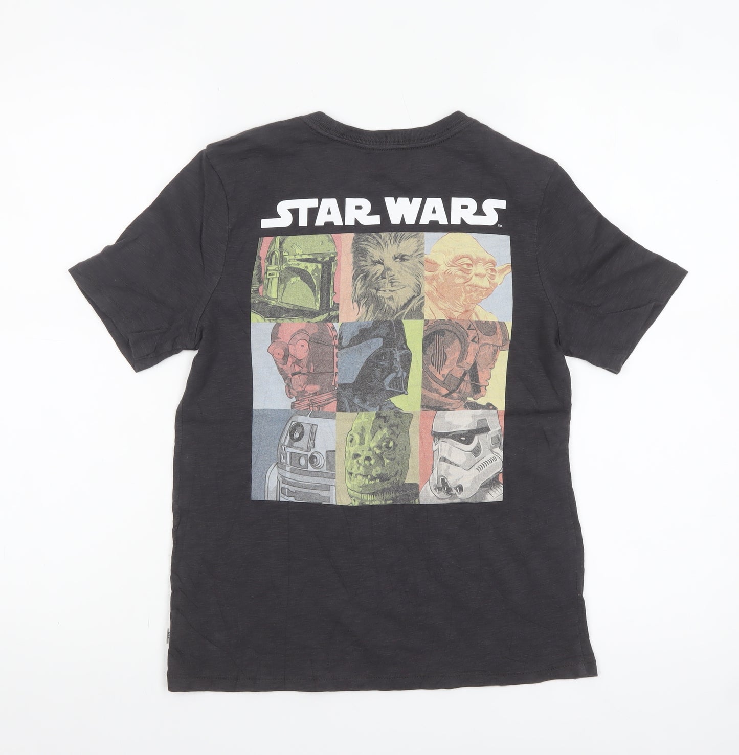 GAP Boys Black Star Wars Graphic T-Shirt 10-11 Years Cotton Crew Neck