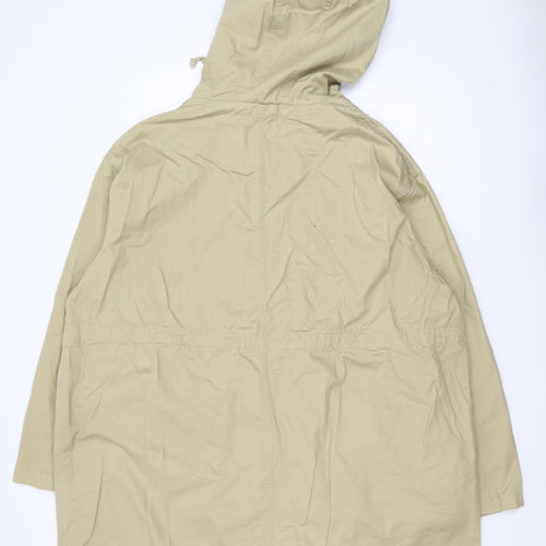 ASOS DESIGN Women’s Beige Hooded Parka Jacket Size 20 Cotton Casual