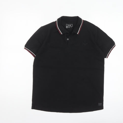 Firetrap Boys Black Polo Shirt 13 Years Short Sleeve Classic Fit
