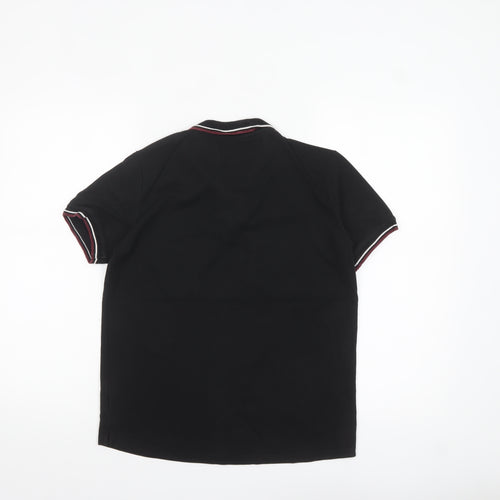 Firetrap Boys Black Polo Shirt 13 Years Short Sleeve Classic Fit