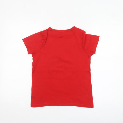 M&Co Girls Red Disney Mickey Sequin Graphic T-Shirt 9-10 Years
