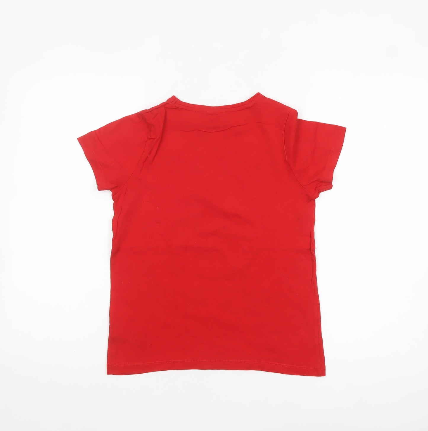 M&Co Girls Red Disney Mickey Sequin Graphic T-Shirt 9-10 Years