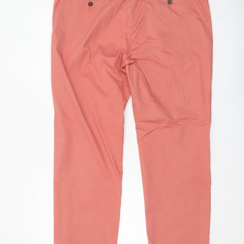 Marks and Spencer Men’s Pink Chino Trousers Regular Fit Size 40