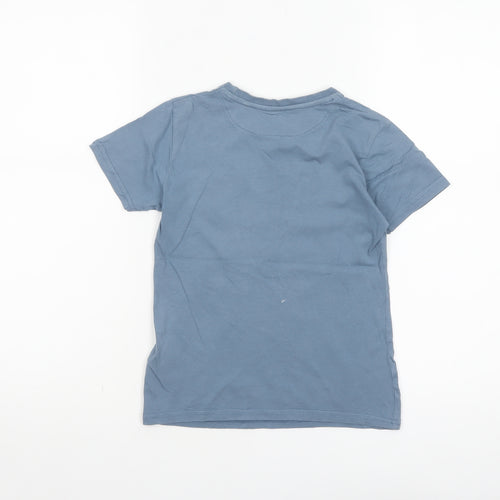 Lyle & Scott Boys Blue 5-6 Years Logo Cotton Short Sleeve T-Shirt