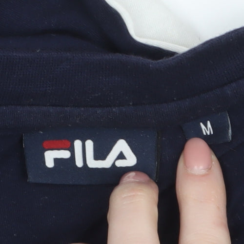 FILA Men's Multicoloured Cotton Logo T-Shirt Size M Short Sleeve