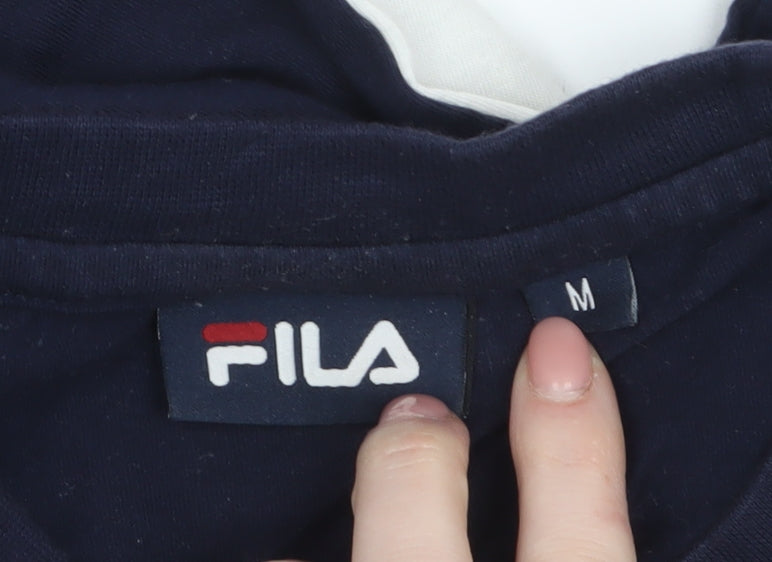 FILA Men's Multicoloured Cotton Logo T-Shirt Size M Short Sleeve