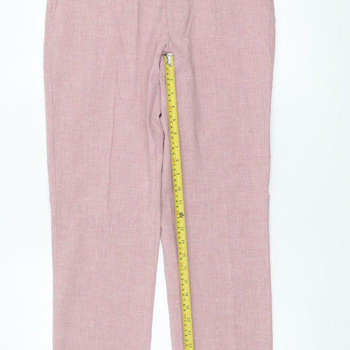 Marks and Spencer Men's Pink Slim Fit Dress Trousers 30W 33L
