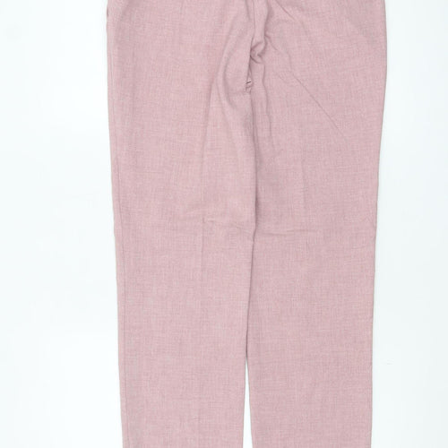 Marks and Spencer Men's Pink Slim Fit Dress Trousers 30W 33L