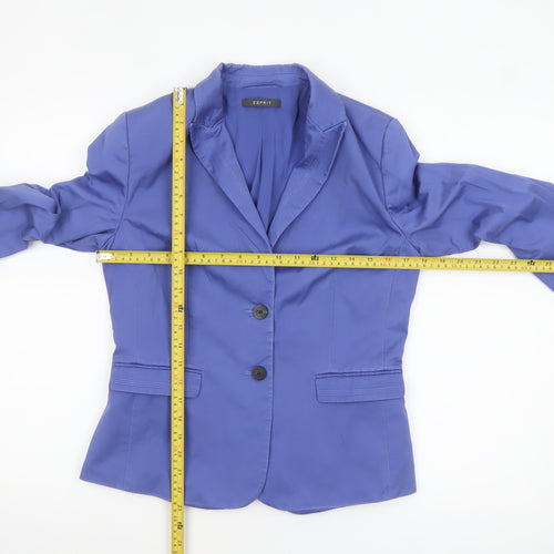 Esprit Women's Blue Single-Breasted Blazer Size 12 Tailored Jacket