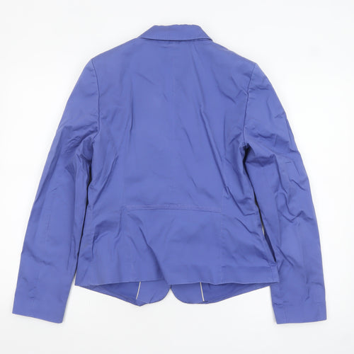 Esprit Women's Blue Single-Breasted Blazer Size 12 Tailored Jacket