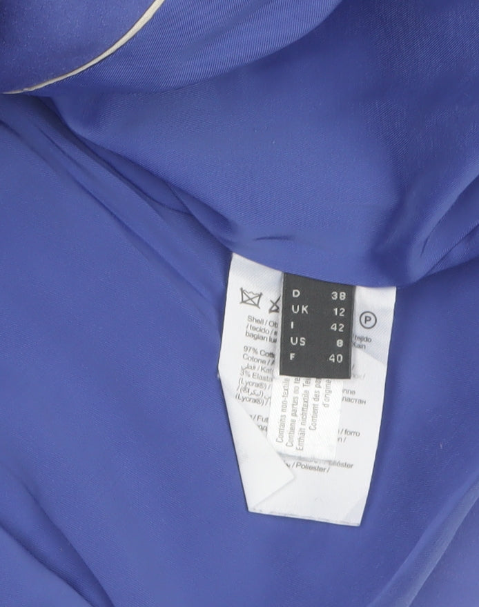 Esprit Women's Blue Single-Breasted Blazer Size 12 Tailored Jacket