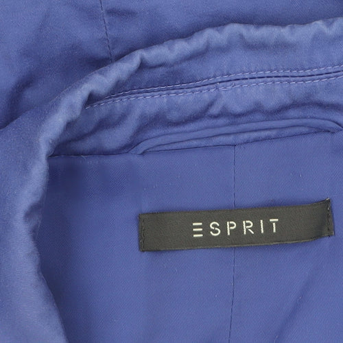 Esprit Women's Blue Single-Breasted Blazer Size 12 Tailored Jacket