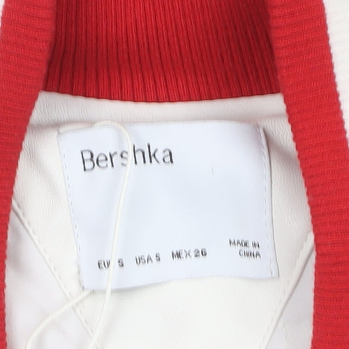 Bershka Men Red Varsity Jacket S College Retro Style