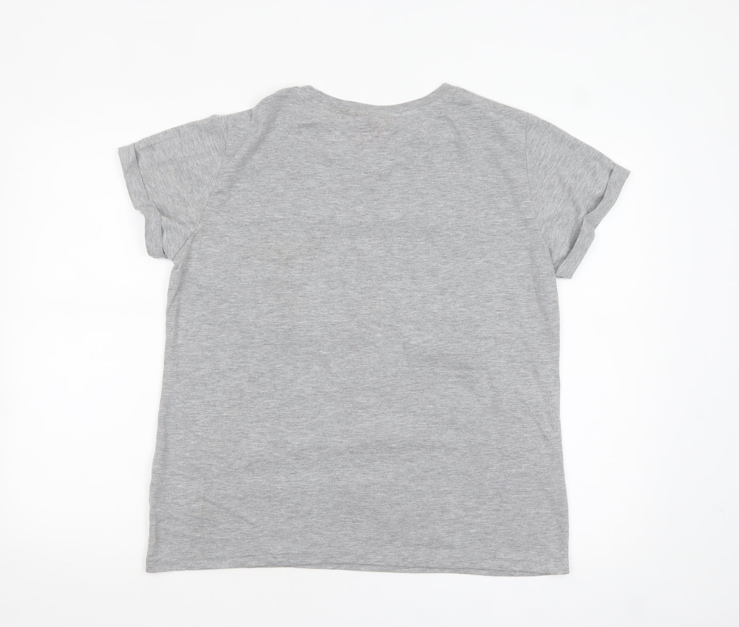 Superdry Womens Grey Graphic Crew Neck T-Shirt Size M