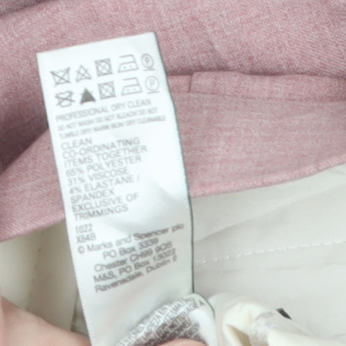 Marks and Spencer Men's Pink Slim Fit Dress Trousers 30W 30L