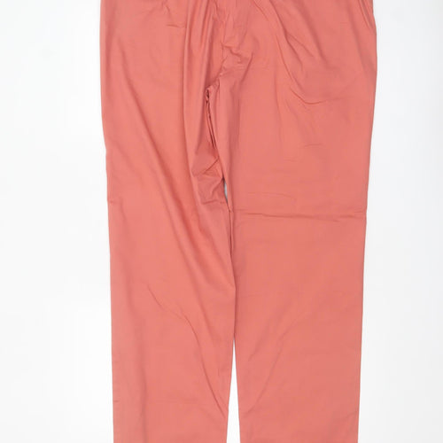 Marks and Spencer Men's Pink Regular Fit Chino Trousers Size 40