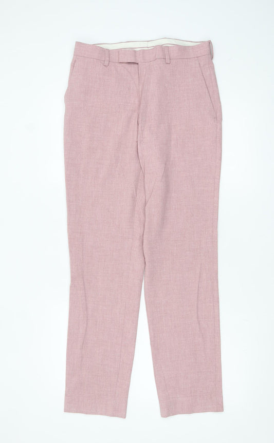 Marks and Spencer Men's Pink Slim Fit Chino Trousers 30x31