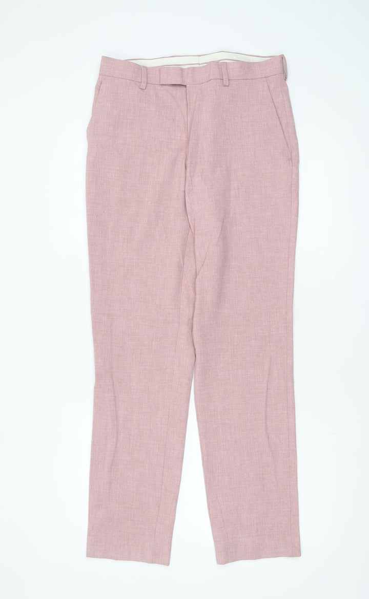 Marks and Spencer Men's Pink Slim Fit Chino Trousers 30x31