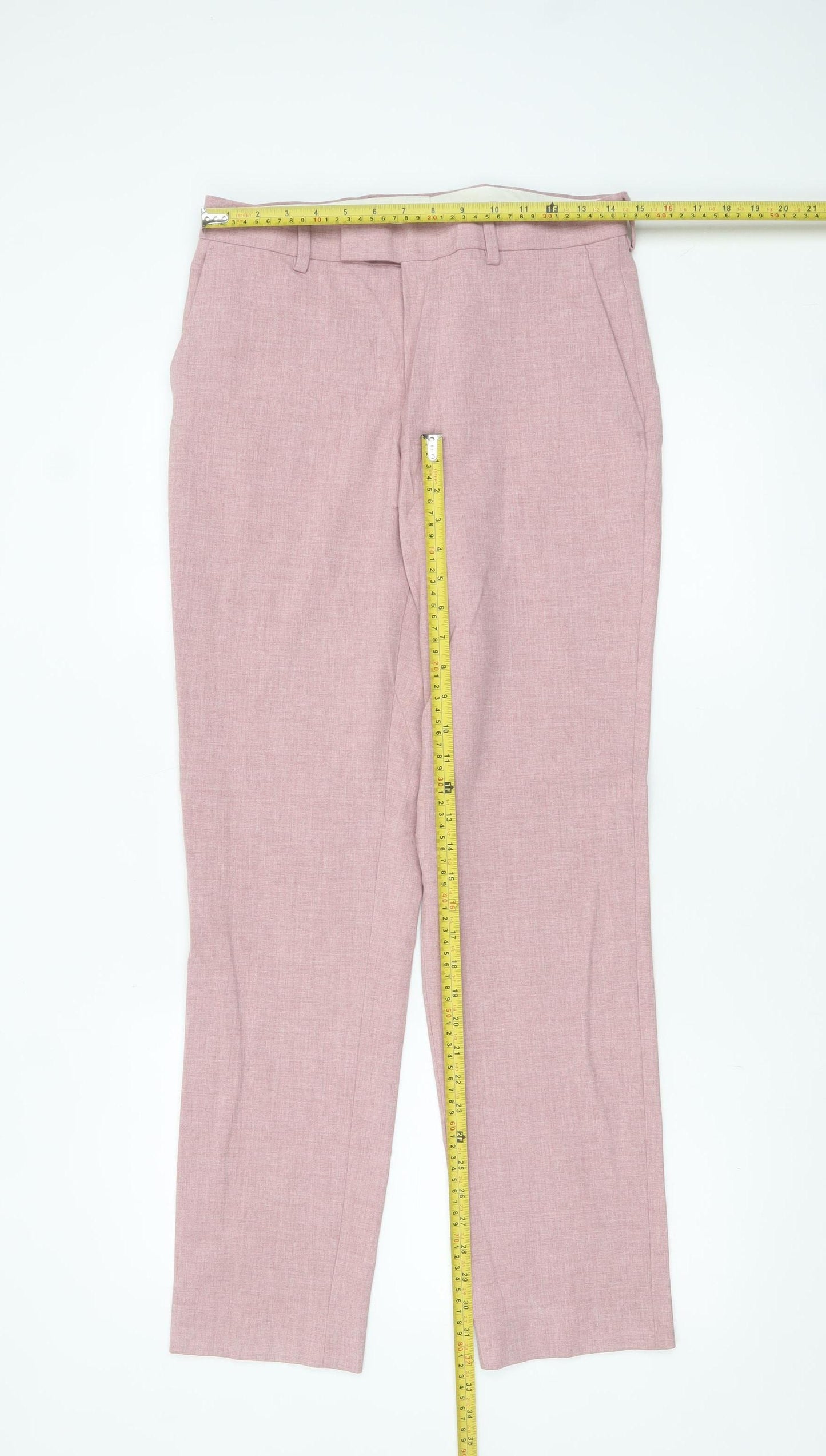 Marks and Spencer Men's Pink Slim Fit Chino Trousers 30x31