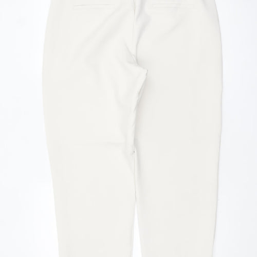 Marks and Spencer Women Ivory Size 16 Ankle Trousers Stretch