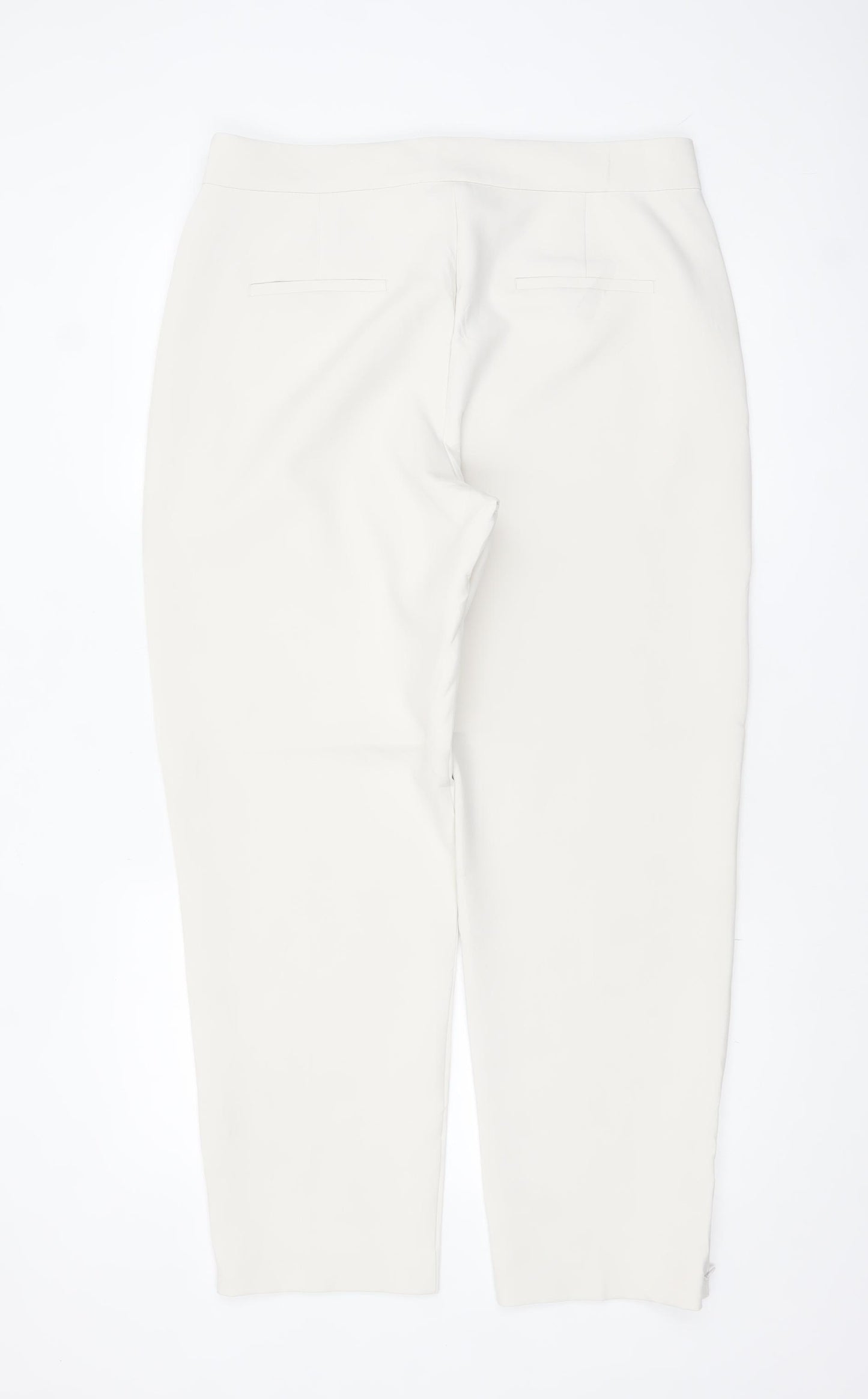 Marks and Spencer Women Ivory Size 16 Ankle Trousers Stretch