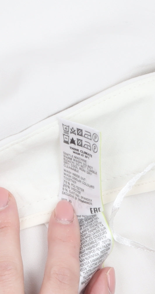 Marks and Spencer Women Ivory Size 16 Ankle Trousers Stretch