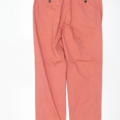 Marks and Spencer Men's Pink Regular Fit Chino Trousers 32