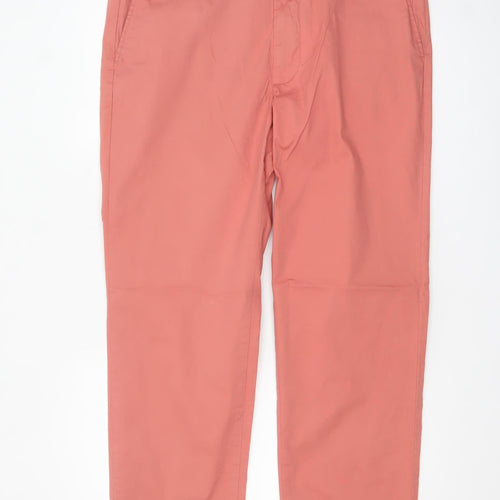 Marks and Spencer Men’s Pink Chino Trousers 38in Waist Regular Fit