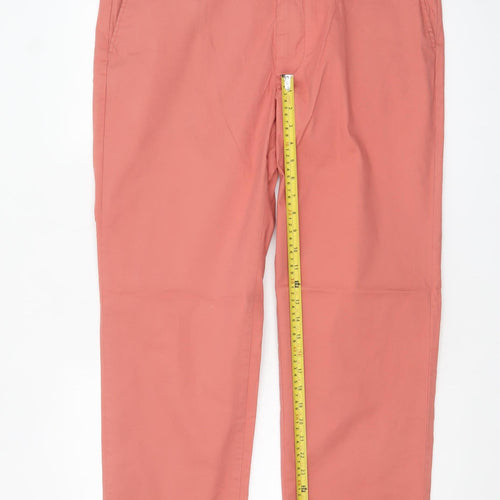 Marks and Spencer Men’s Pink Chino Trousers 38in Waist Regular Fit