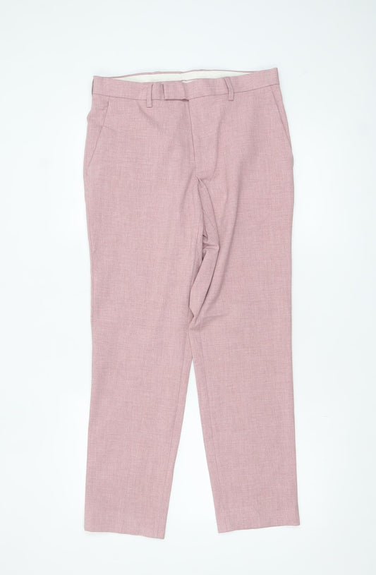 Marks and Spencer Men’s Pink Slim Fit Trousers 30x29