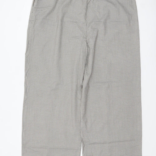 Marks and Spencer Women’s Grey Check Trousers Size 20 Long Elastic Waist