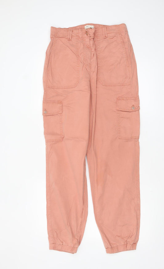 Marks and Spencer Women’s Pink Cargo Trousers Size 12 Regular Twill