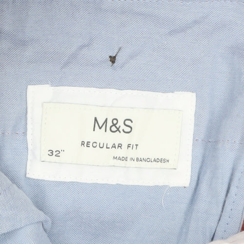 Marks and Spencer Men's Orange Regular Fit Chino Trousers Size 32