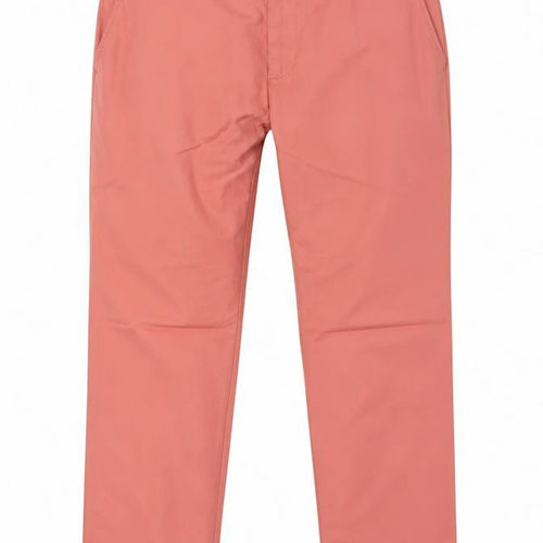 Marks and Spencer Men's Pink Regular Fit Chino Trousers Size 38