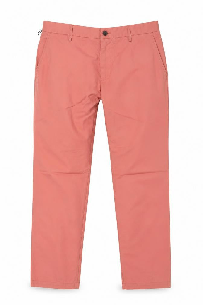 Marks and Spencer Men's Pink Regular Fit Chino Trousers Size 38