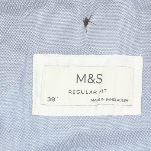 Marks and Spencer Men's Pink Regular Fit Chino Trousers Size 38
