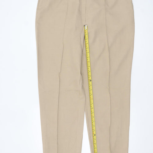 Marks and Spencer Women’s Beige Regular Fit Straight Trousers Size 18