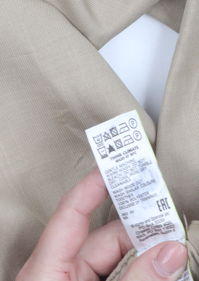 Marks and Spencer Women’s Beige Regular Fit Straight Trousers Size 18