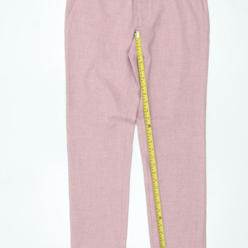 Marks and Spencer Men's Pink Slim Fit Trousers Size 32L