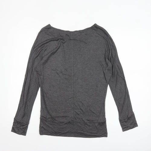 Mint Velvet Women’s Grey Sequin Animal Print Long Sleeve Top XS