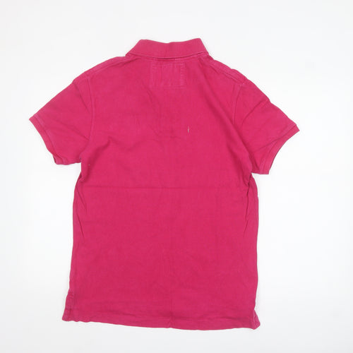 American Eagle Outfitters Men's Pink Vintage Fit Cotton Polo Shirt M
